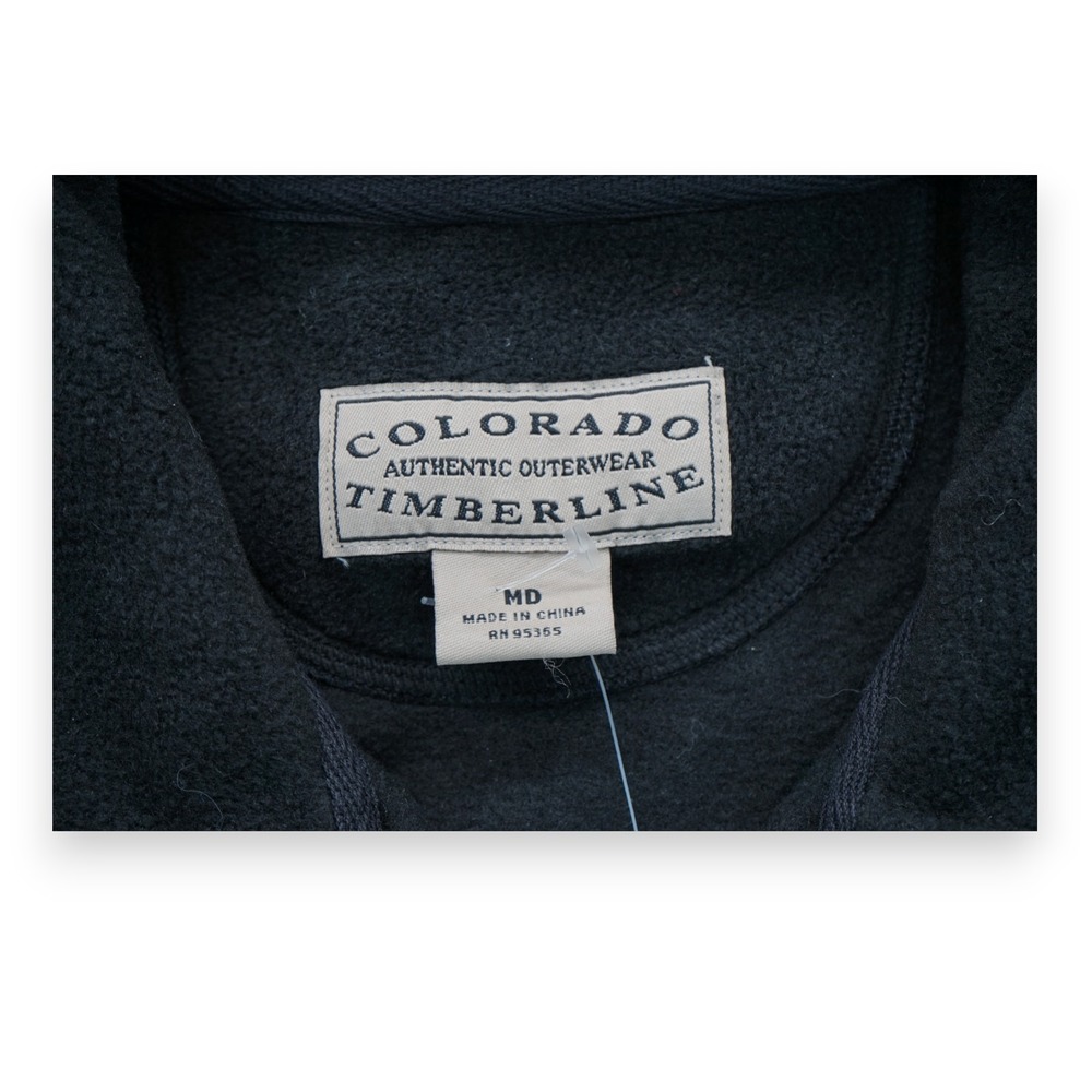 NWT Colorado Timberline Men's Black Fleece Vest Sleeveless Full Zip Size‎ MD - Picture 5 of 6